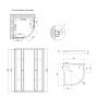 Душевая кабина Lidz Latwa SC90x90.SAT.LOW.FR, стекло Frost 4 мм + Lidz Душевой поддон KAPIELKA ST90x90x15
