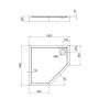 Душевой поддон Qtap Diamond 301112 100x100x12 см + сифон