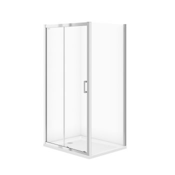 Душевая кабина Cersanit Basic 100х80х185 с раздвижной дверью, прозрачное стекло