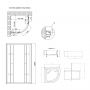 Lidz Latwa SC80x80.SAT.HIGH.GR Душевая кабина полукруглая, стекло тон. 4 мм + Lidz Душевой поддон KAPIELKA ST80x80x41, с панелью