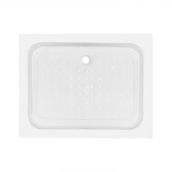 Душевой поддон KAPIELKA ST100x80х14 низкий, прямоугольный, диаметр слива 52 мм Lidz