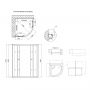 Lidz Latwa SC90x90.SAT.HIGH.GR Душевая кабина полукруглая, стекло тон 4 мм + Lidz Душевой поддон KAPIELKA ST90x90x41, с панелью