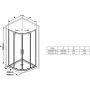 Душова кабіна Ravak Blix Slim X3BM70C00Z1 BLSCP4-90 Transparent