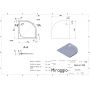 Душовий піддон Miraggio Madrid 900 gray mirastone