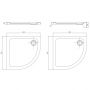 Primera STQ2080 FRAME поддон четверть круга 80*80