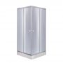 Душевая кабина Lidz Wawel SC80x80.SAT.LOW.GR, стекло тон. 4 мм + Lidz Душевой поддон KAPIELKA ST80x80х14