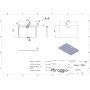 Душовий піддон Miraggio Paris 1200 gray mirastone