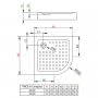 Душевой поддон Radaway Tinos S4TIA9090-08 90 см.