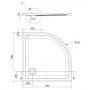 Душовий піддон напівкруглий Cersanit TAKO 90x4