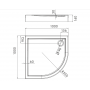 Primera CTQ2010 FRAME Піддон чверть кола 100*100 з сифоном