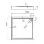 Primera CTR1010 FRAME Піддон квадратний 100*100 з сифоном