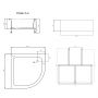 Душевой поддон Lidz KAPIELKA ST80x80x26 с панелью
