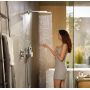 Шлангове з'єднання для душа Hansgrohe Fixfit Porter 300 з кронштейном і поличкою, білий хром (26456400)