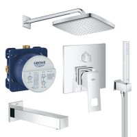 Grohe UA26417SC2 Eurocube Tempesta Cube 250 Набір для комплектації душу з виливом, 3 споживачі