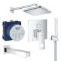 Grohe UA26417SC2 Eurocube Tempesta Cube 250 Набір для комплектації душу з виливом, 3 споживачі