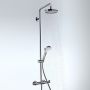 Душевая система Hansgrohe Croma Select S 180 2jet Showerpipe EcoSmart с термостатом 9 л/мин, хром/белый (27254400)