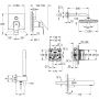 Grohe UA26417SC2 Eurocube Tempesta Cube 250 Набір для комплектації душу з виливом, 3 споживачі