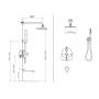 Душевая система черная ASIGNATURA Delicate 15527902