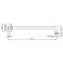 Bossini H19000H00073003 Кронштейн для душа, 350 мм., черный матовый