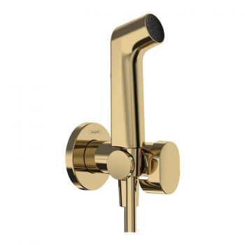 Комплект гігієнічного душу Hansgrohe S EcoSmart+ на змішану воду, Polished Gold Optic (29232990)