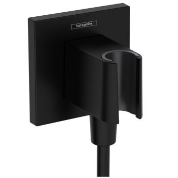 Шлангове приєднання Hansgrohe FixFit Porter E з тримачем, Matt Black (26889670)