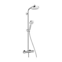 Душова система Hansgrohe Crometta 160 1jet Showerpipe з термостатом, білий / хром (27264400)