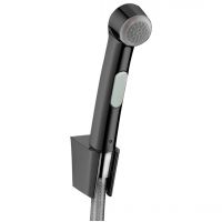Гігієнічний душ Hansgrohe зі шлангом 1.2 м і кронштейном, чорний матовий хром (32129340)