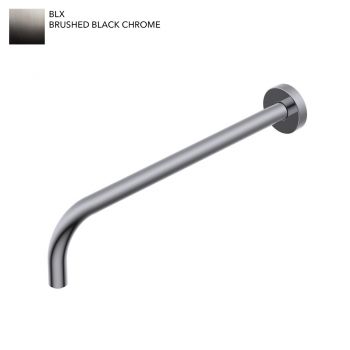 Держатель верхнего душа Ritmonio L=350mm, горизонтальный, круглый, Brushed Black Chrome (Q0BA6068BLX)