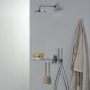 Тримач верхнього душу Ritmonio L=350mm, горизонтальний, круглий, Brushed Black Chrome (Q0BA6068BLX)