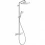 Душевая система Hansgrohe Croma E Showerpipe 280 1jet EcoSmart с термостатом, хром (27660000)