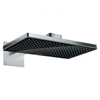 Верхній душ Hansgrohe Rainmaker Select 460 1jet з кронштейном, чорний / хром (24003600)
