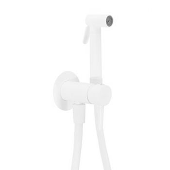 Гігієнічний душ зі змішувачем Paffoni Tweet Round Mix, білий матовий (ZDUP110BO)