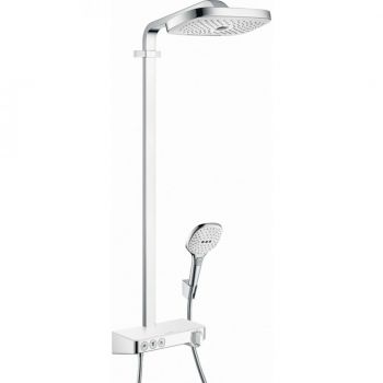 Душова система Hansgrohe Raindance Select E Showerpipe 300 2Jet з термостатом, білий / хром (27126400)