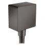 Шлангове з'єднання для душа Hansgrohe FixFit Square, шліфований чорний хром (26455340)