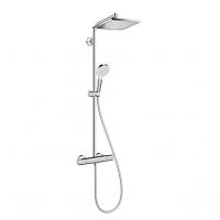 Душова система Hansgrohe Crometta E Showerpipe EcoSmart 240 1jet з термостатом 9 л / хв, хром (27281000)