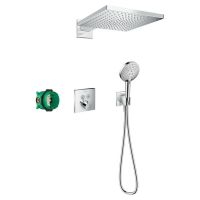 Душевая система Hansgrohe Raindance E 300 1jet ShowerSelect Square 6 в 1, хром (27952000)
