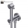 Гігієнічний душ Ritmonio шланг 80см, підключення холодної води, Brushed Black Chrome (72J017BLX)