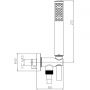 Bossini C12002C00073004 ZEN Душевой комплект со шлангом 1500мм, черный мат.