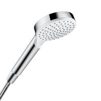 Ручний душ Hansgrohe Crometta 100 1jet, EcoSmart 9л/хв, White/Chrome (26333400)