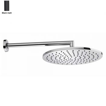Верхній душ BOSSINI Cosmo D280 мм з тримачем, чорний матовий (H70596I00073009)