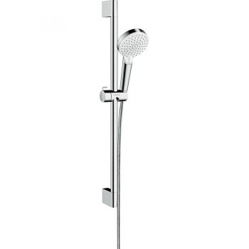 Душовий набір Hansgrohe Showerpipe Crometta 100 Vario Green 6 л/хв, 65 см, White/Chrome (26555400)
