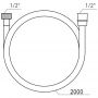 Ravak Satinflex X07P337 Душовий шланг 200 см.