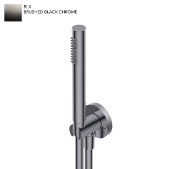 Ручний душ Ritmonio з гнучким шлангом L=150см та тримачем, Brushed Black Chrome (72J021BLX)