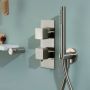 Ручний душ Ritmonio з гнучким шлангом L=150см та тримачем, Brushed Black Chrome (72J021BLX)