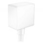 Шлангове з'єднання для душа Hansgrohe FixFit Square, білий матовий (26455700)