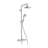 Душова система Hansgrohe Croma Select S 180 2jet Showerpipe з термостатом, хром/білий (27253400)