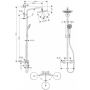 Hansgrohe Croma 27185000 Душевая система Showerpipe 220 1jet