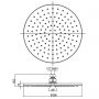 Верхний душ Bossini Cosmo I00596000030005 280 мм. Хром
