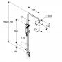 Душевая система Kludi 6609105-00 A-Qa Ø 200 мм.