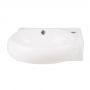 Комплект Qtap Leo: Раковина подвесная овальная правая 430x290x140 мм White + Донный клапан PU02O